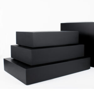 black mdf wooden platform 3cm height